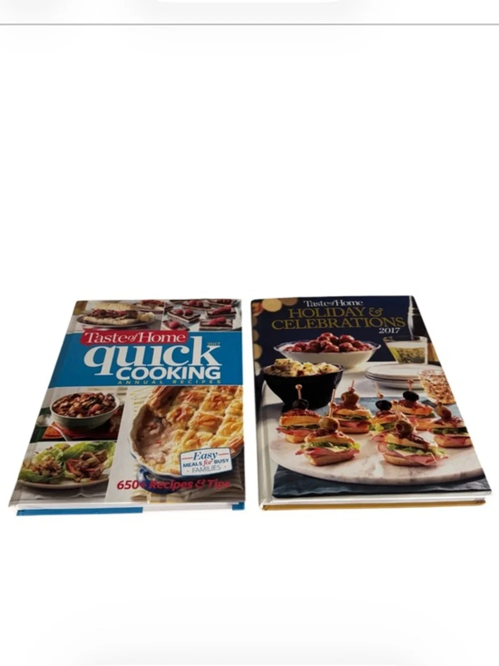 TASTE OF HOME  Quick Cooking & Holiday Celebrations Cookbooks 2017 edition